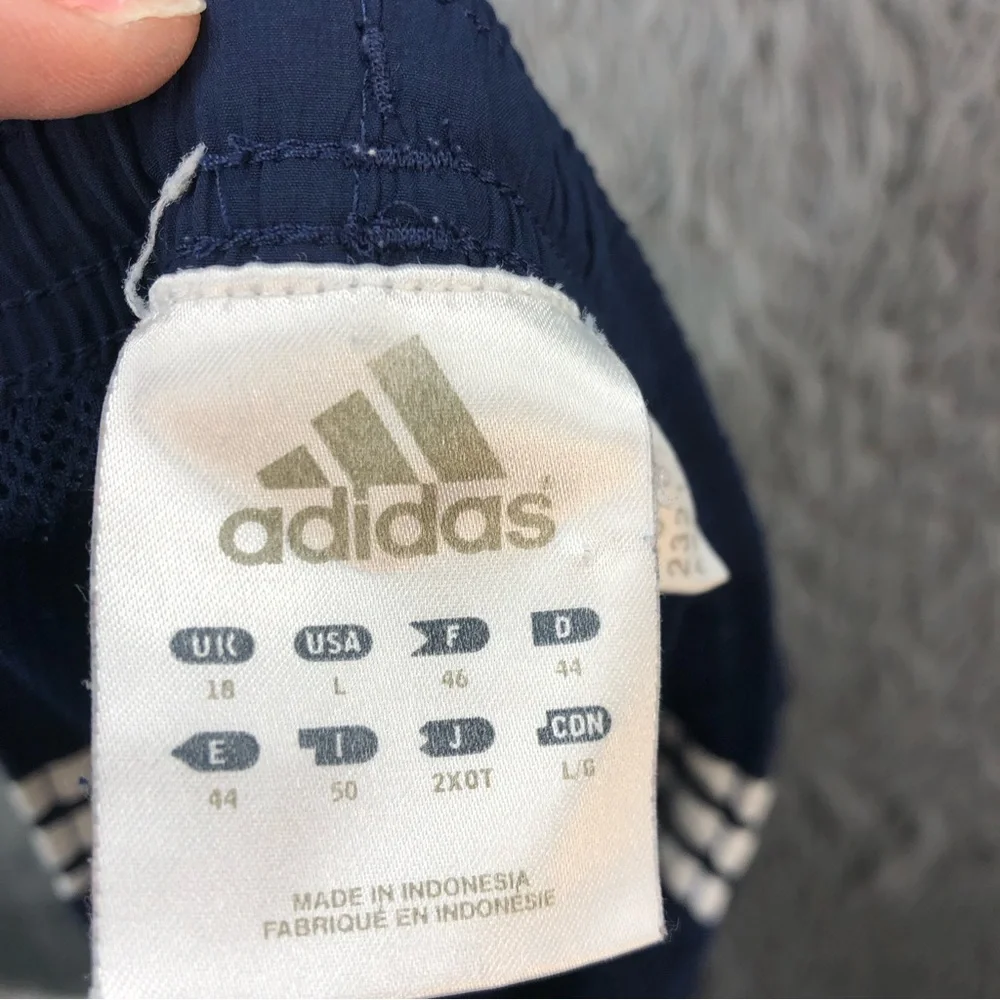 Adidas Track Pants Men Large Drawstring Waist Zipper Side Hem Athletic Workout